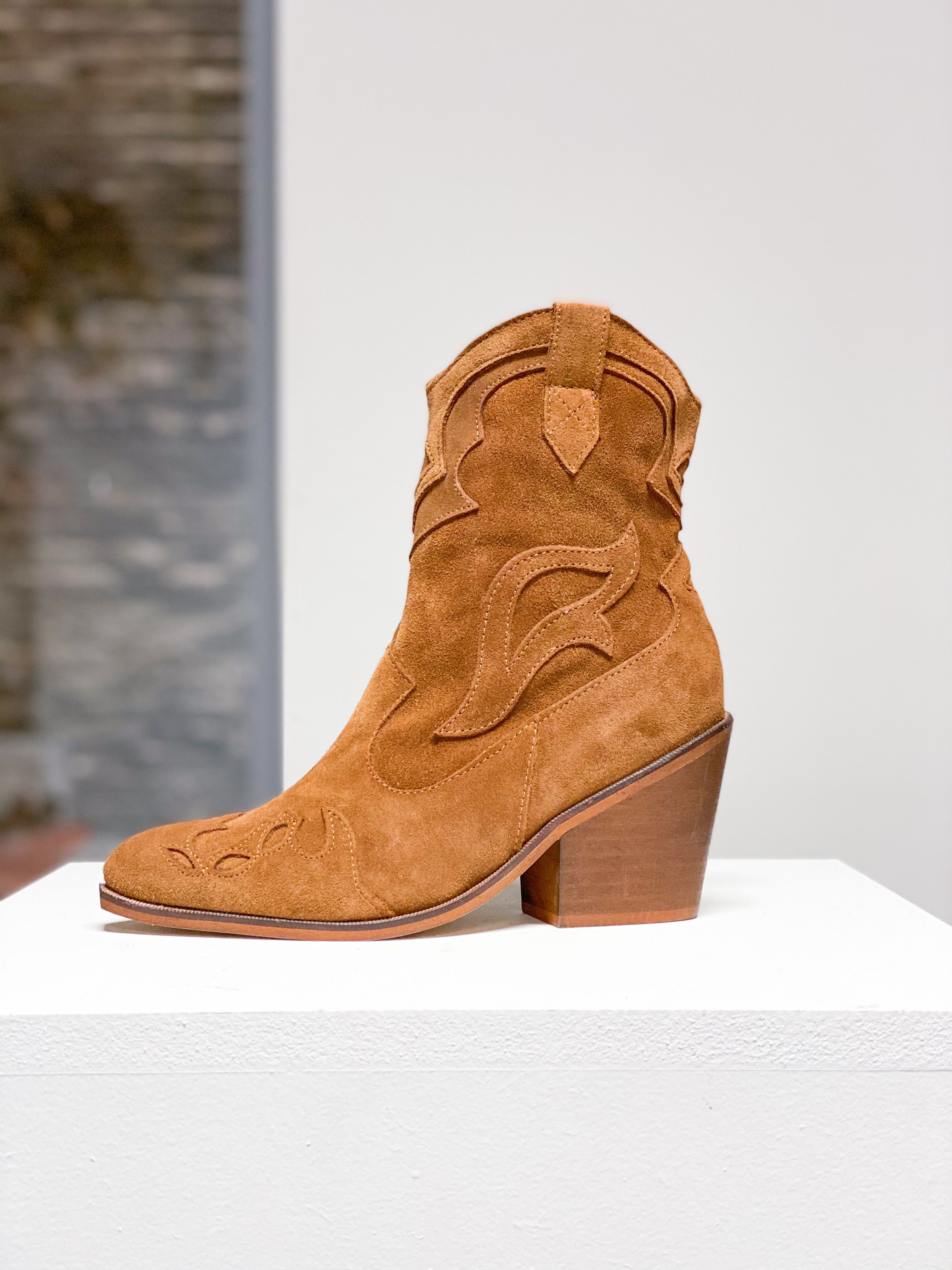 DW RS cowboyboot Odessa suede cognac B2867 02