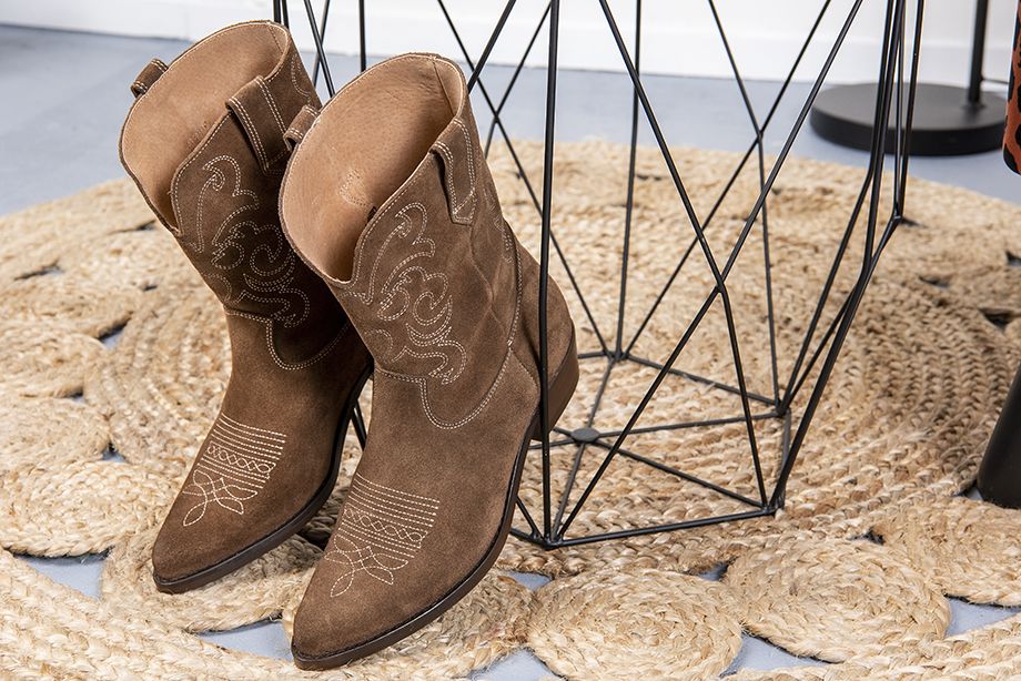DWRS Toscane cowboyboot suede brown
