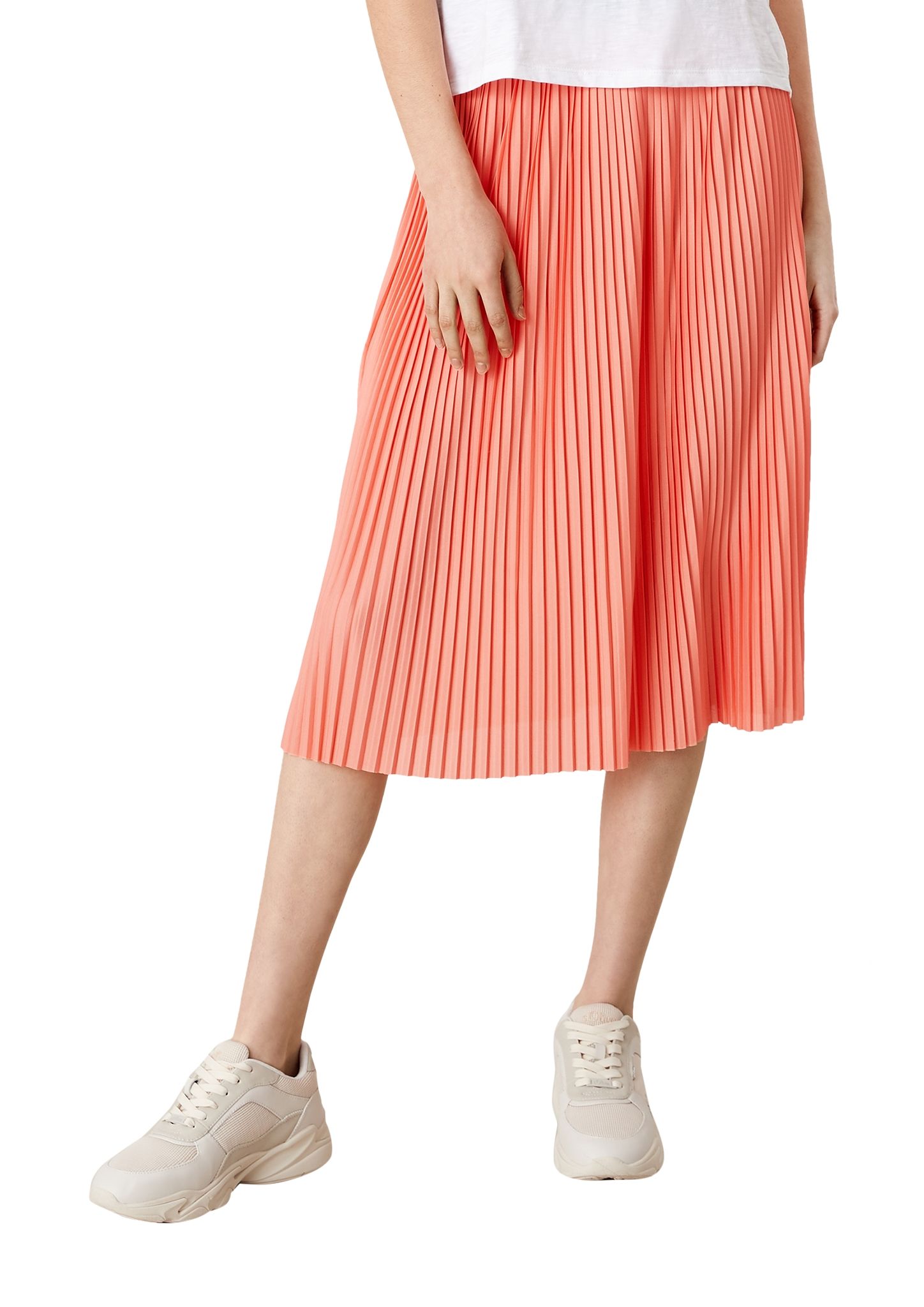 Plisse rok oranje top