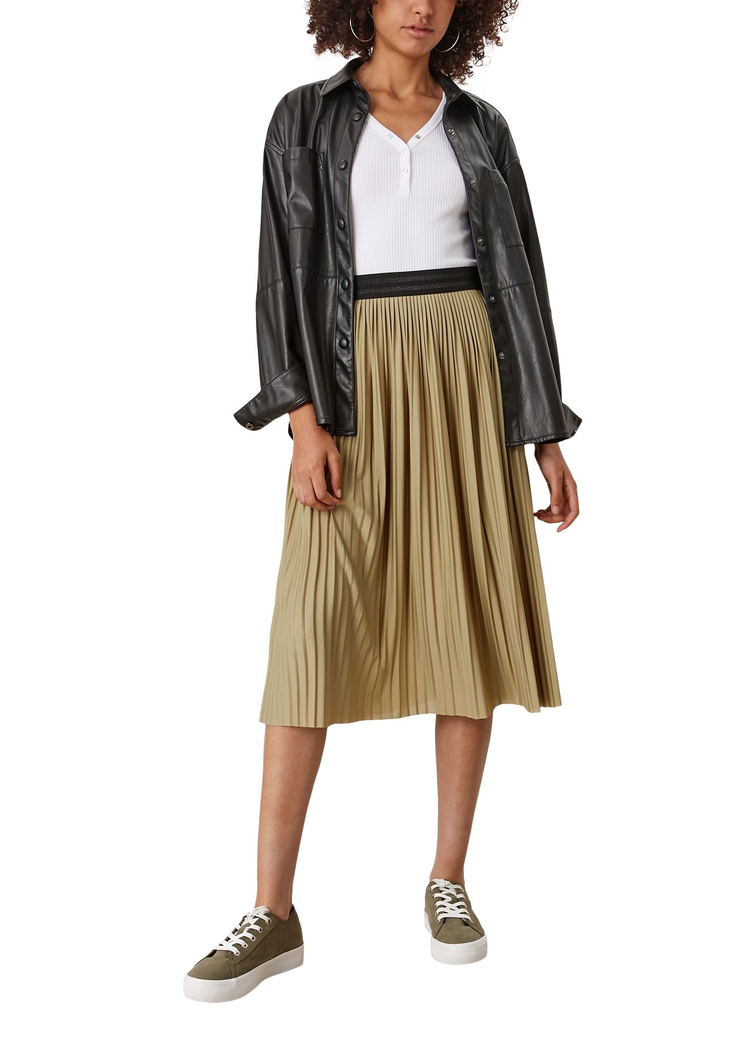 Empirisch Heerlijk moed QS plissé rok light green 2113438 7282