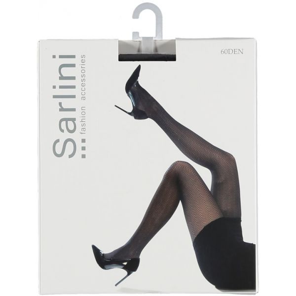 Sarlini panty zig zag patroon 000116280110 zwart