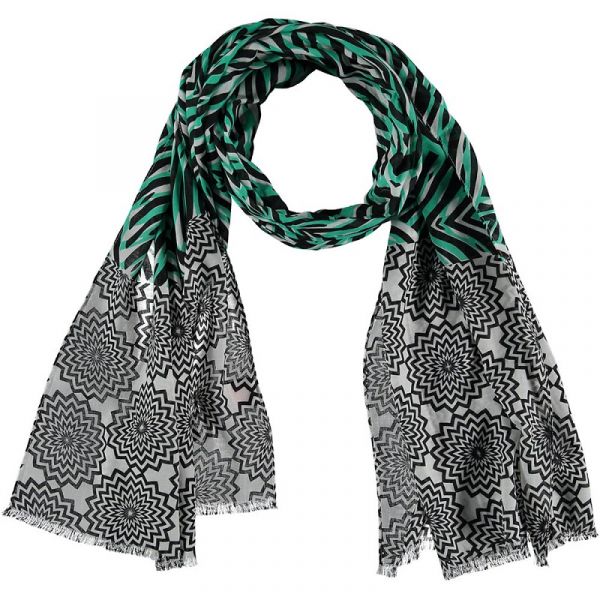 Sarlini print sjaal green 000420-00396-One Size