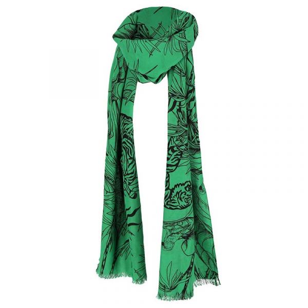 Sarlini lange print sjaal green 000420-00397-One Size