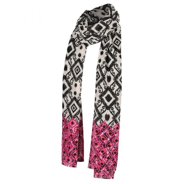 Sarlini lange print sjaal fuchsia 000420-00404-One Size