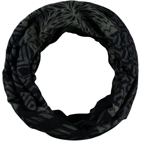 Sarlini ronde print sjaal dark grey 000422-00079-One Size