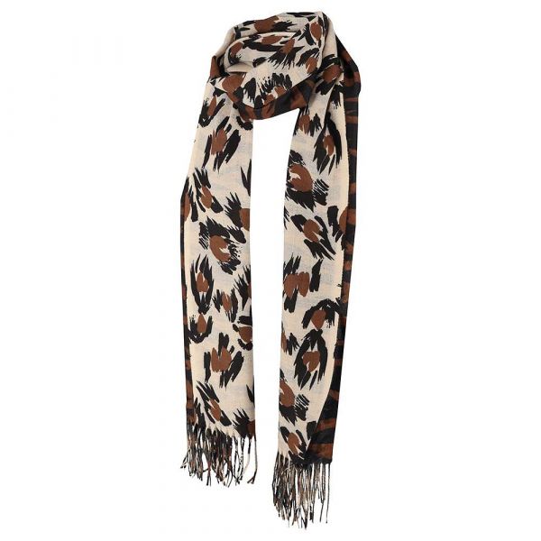 Sarlini print sjaal brown 000425-00003-One Size