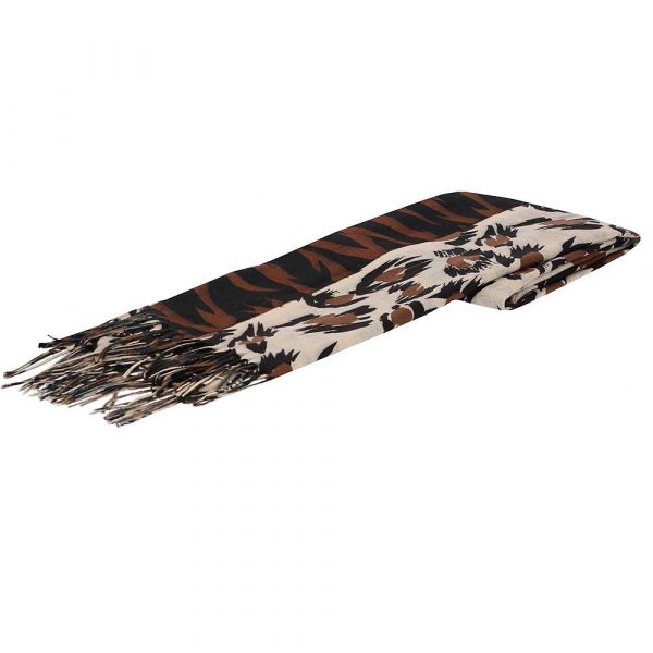 Sarlini print sjaal brown 000425-00003-One Size