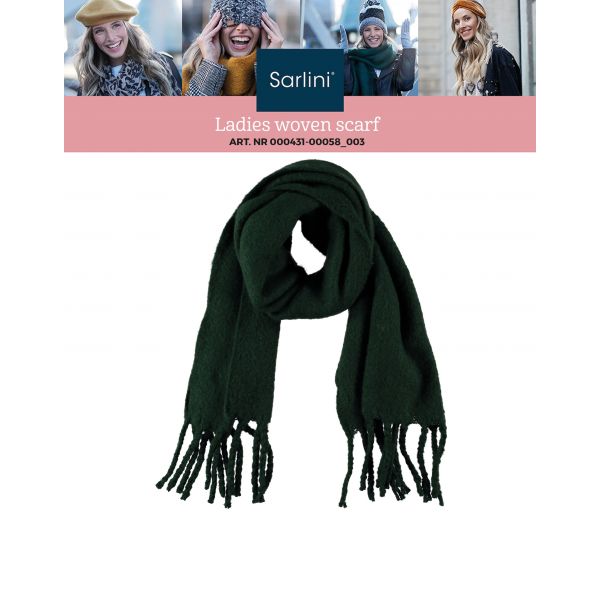 Sarlini warme sjaal dark green 000431-00058-One Size