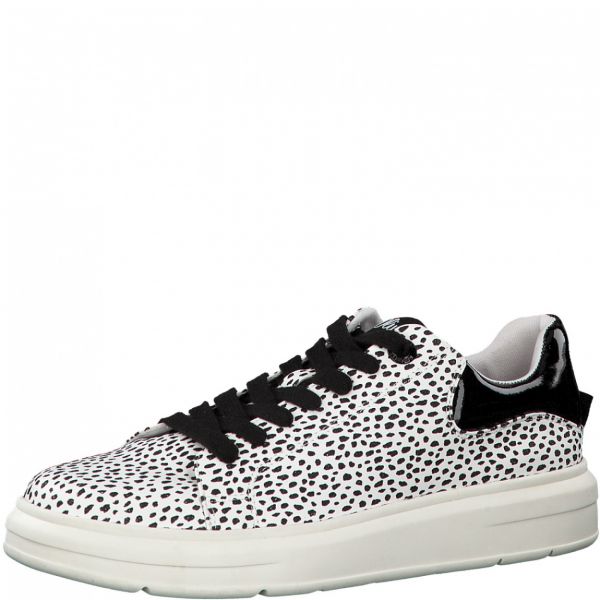 S. Oliver sneaker wit met zwarte stip 5-23627-24