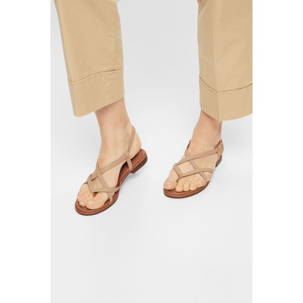 Esprit imitatieleren slippers beige 033EK1W315 290