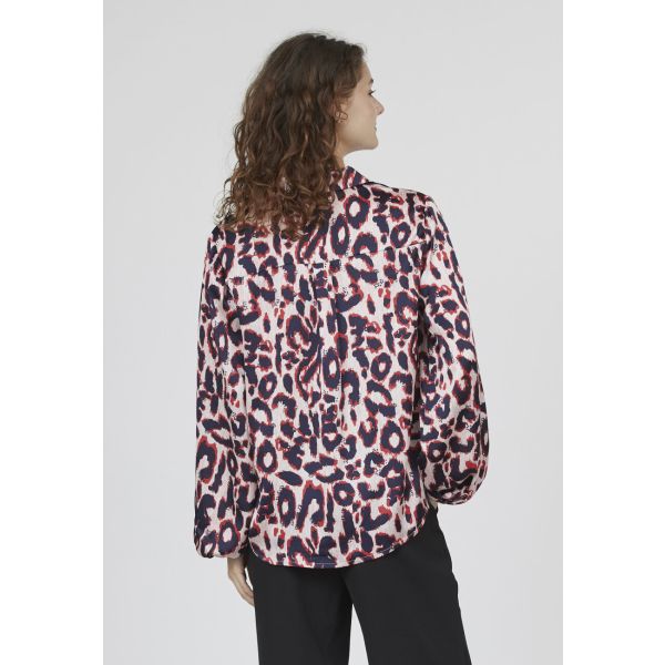 Sisters Point leopard blouse red GADA-SH50