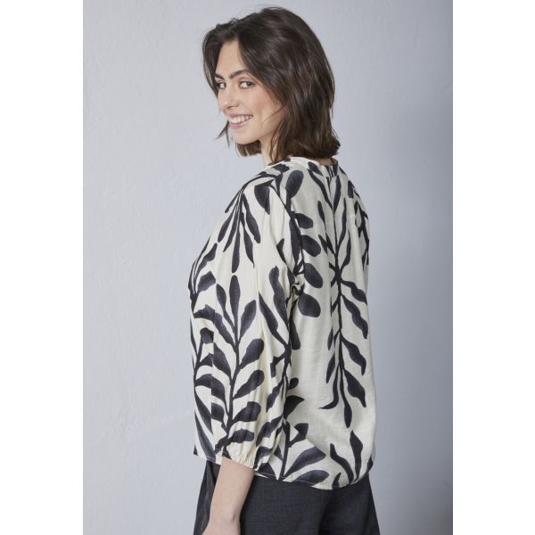 Sisters Point print blouse cream VIABA-SH2