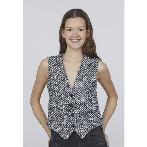 Sisters Point gilet black white NUA-VE
