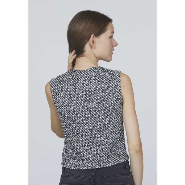 Sisters Point gilet black white NUA-VE