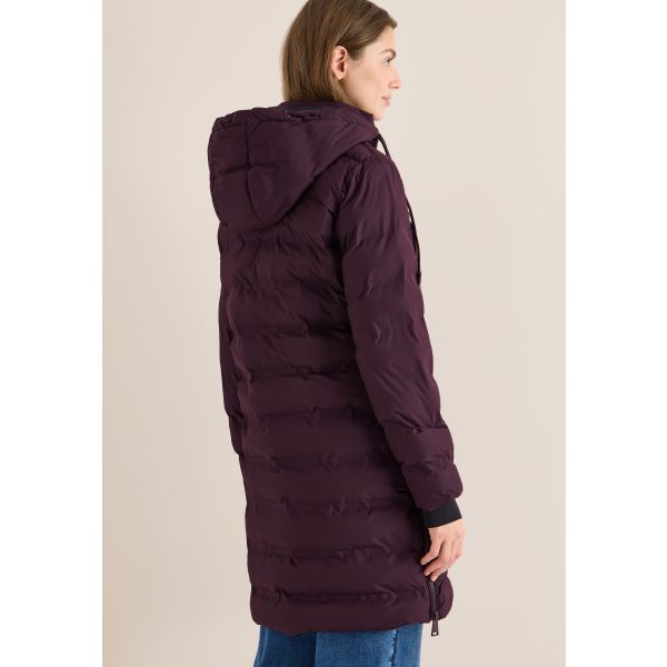 Cecil lange gewatteerde jas dark plum 101338 16544