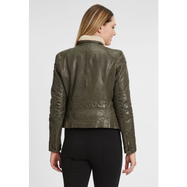 Gipsy leren biker jack olive 1101-0481 9333