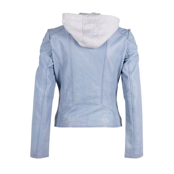 Gipsy leren jack met capuchon light blue 1101-0515