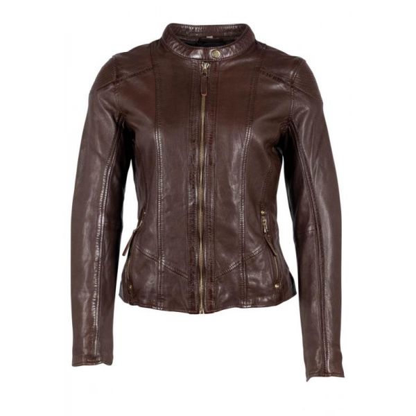 Gipsy leren jack biker model chesnut 1101-0601