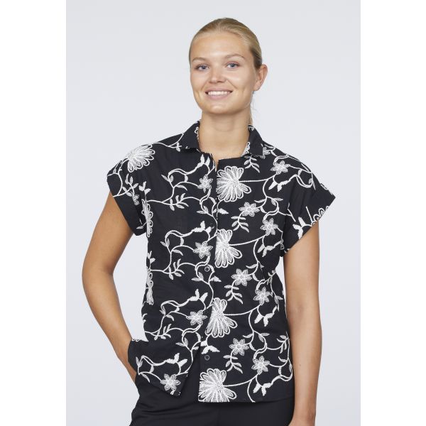 Sisters Point print blouse black NEVA-SH1