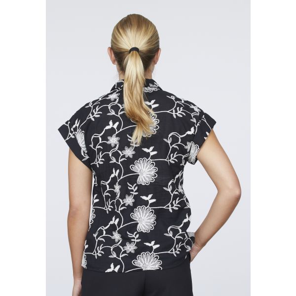 Sisters Point print blouse black NEVA-SH1