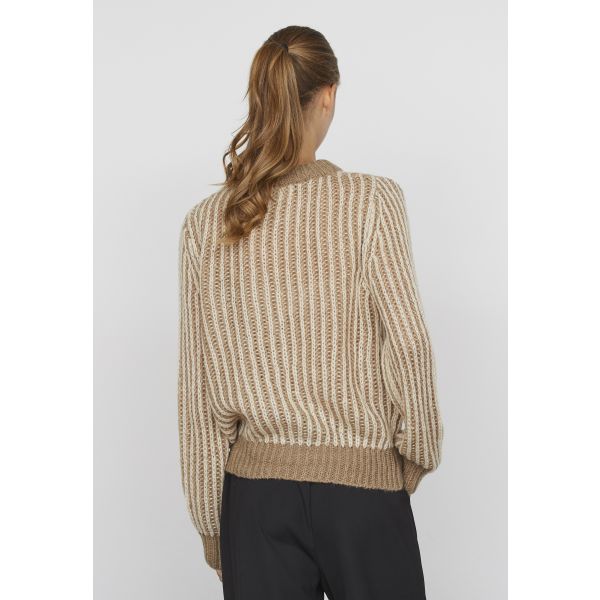 Sisters Point streep trui sand LIBAR-PU 802