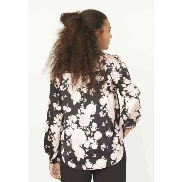 Sisters Point print blouse black/barbie EBBEY-SH70