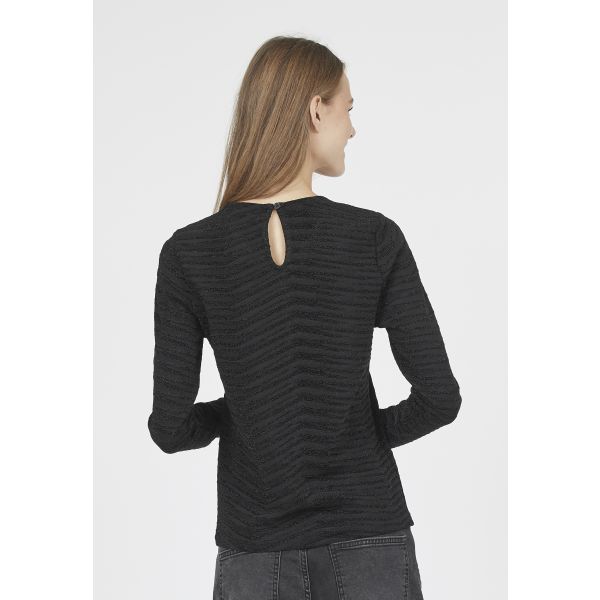 Sisters Point zebra glitter shirt black VIXA-LS2