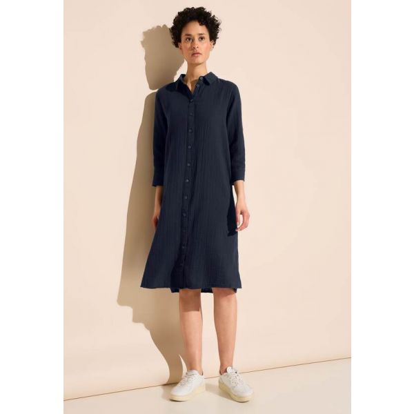 Street One muslin jurk deep blue 143849 11238