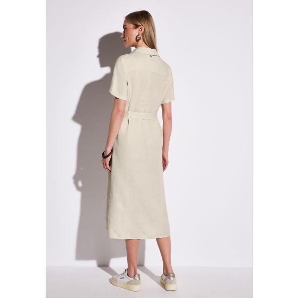 Street One linnen jurk moonstone sand 144338 16269