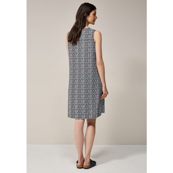 Cecil jersey print jurk universal blue 144416 2551