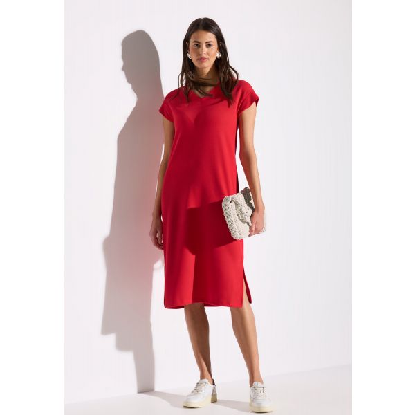 Street One jersey jurk glory red 144444 16278