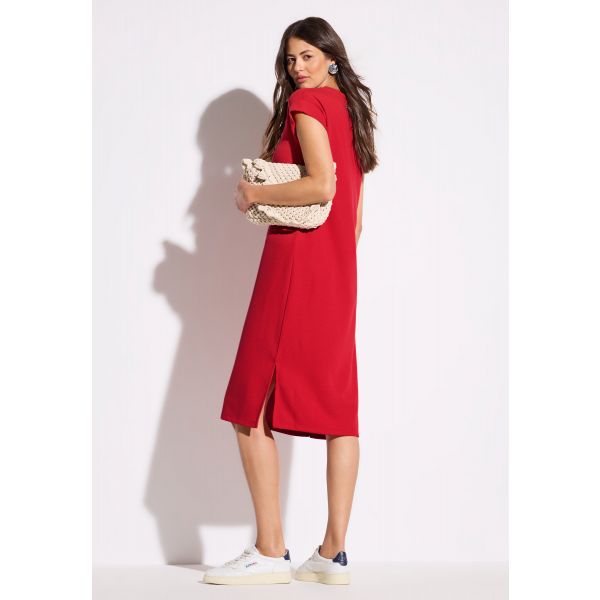 Street One jersey jurk glory red 144444 16278