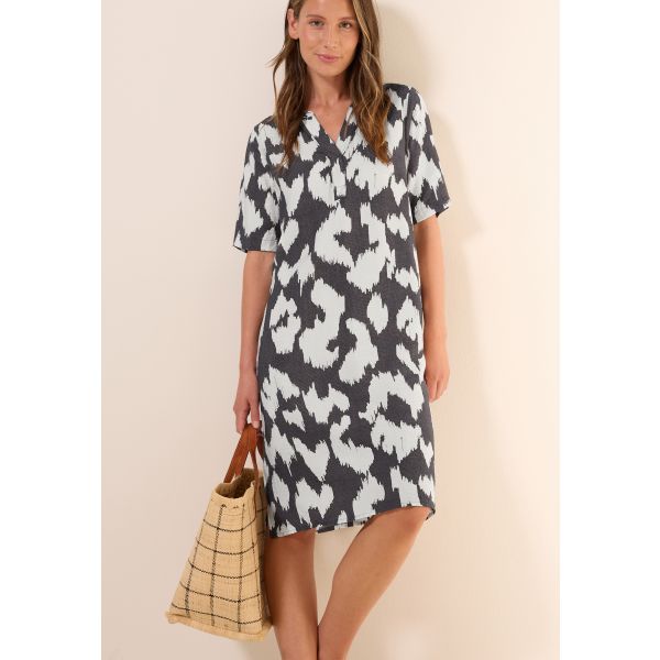 Cecil print jurk volcanic grey 144492 26248