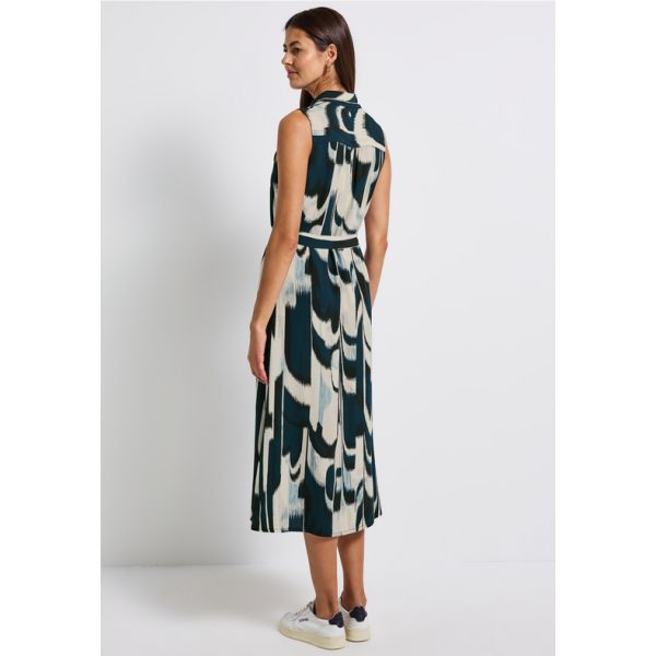 Street One midi jurk tide blue 144620 36857