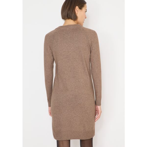 Cecil brei jurk taupe melange 144736 17571