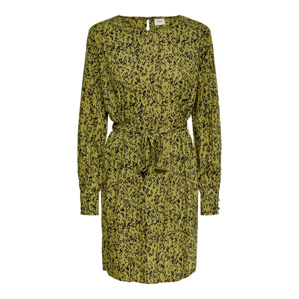 Jacqueline de Yong print jurk moss green 15214997