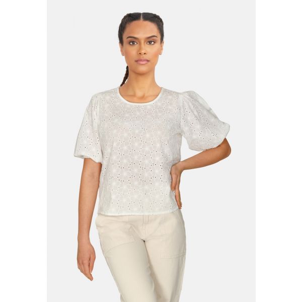 Sisters Point broderie blouse off white UBA-SS
