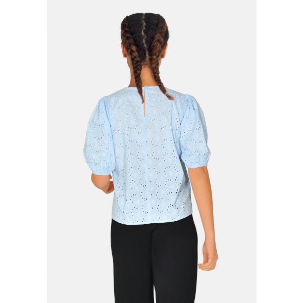 Sisters Point broderie blouse cashmere blue UBA-SS