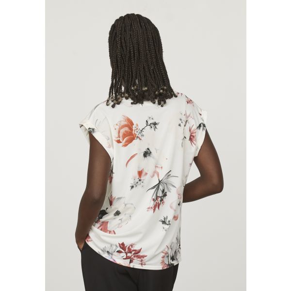 Sisters Point print shirt red flowers LOW-390