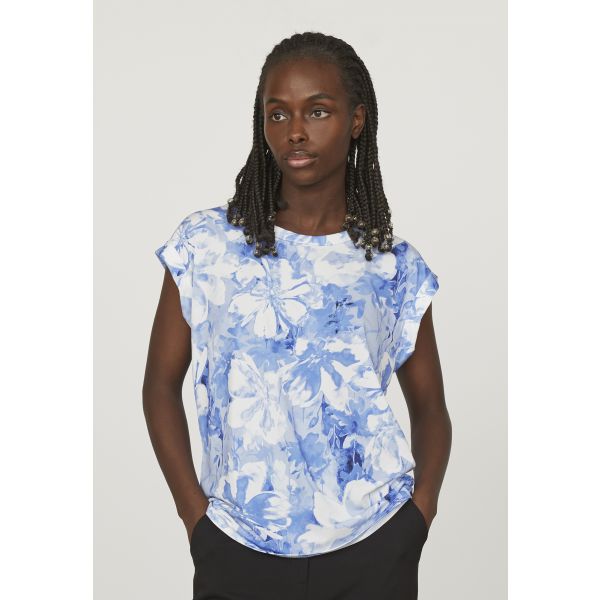 Sisters Point print shirt blue flowers LOW-391