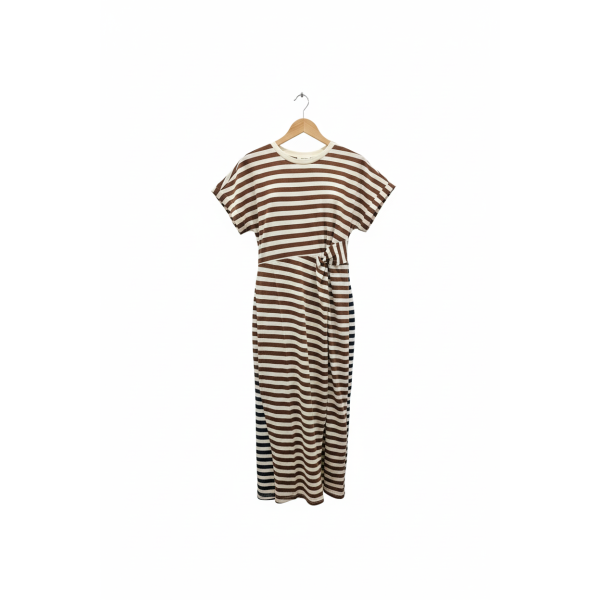 Sophie & Me streep jurk marron SM428