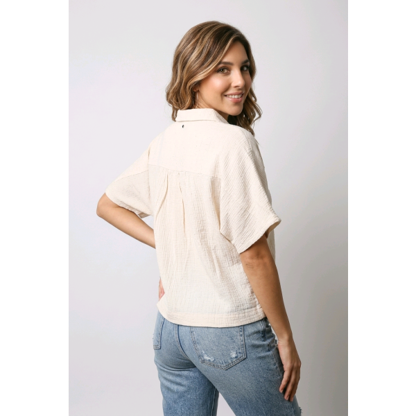 Tramontana knoop blouse stone C08-20-301