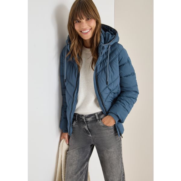 Cecil gewatteerde jas moonstone blue 202095 16666