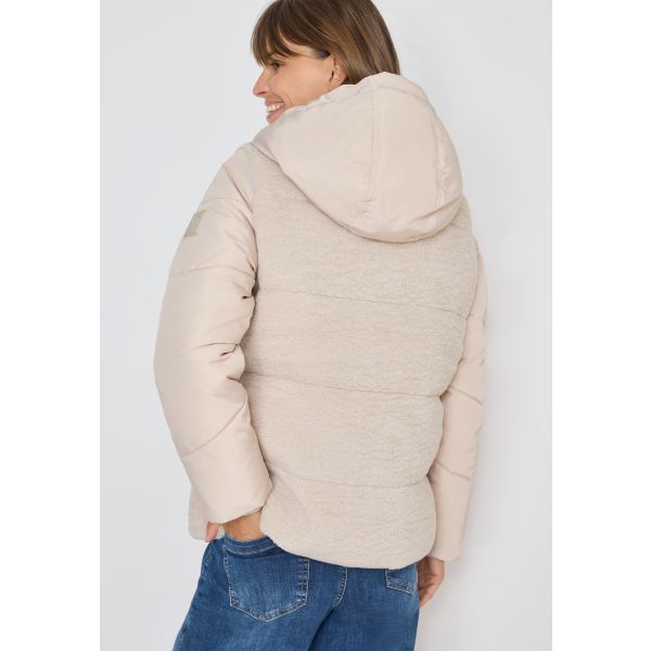 Cecil gewatteerde teddy jas vanilla white 202097