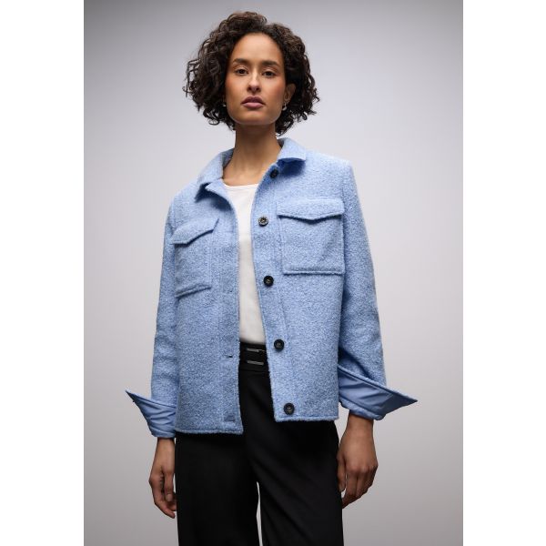 Street One wollook blouse frosted blue 212890 1715