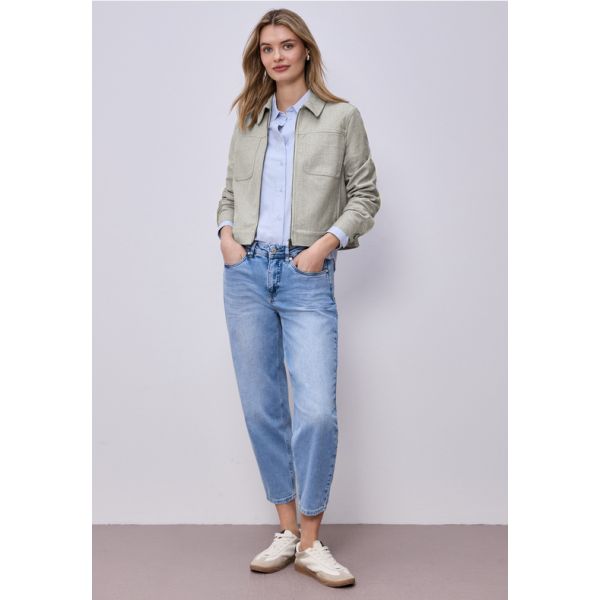 Street One visgraat jack smoke beige 212997 27499