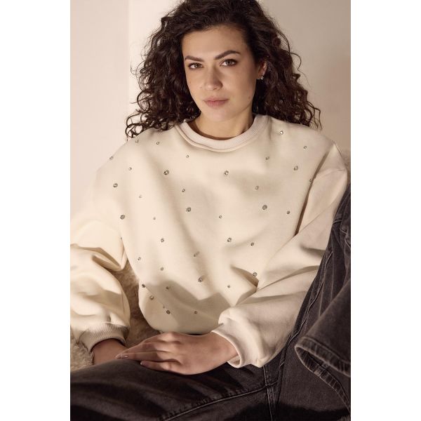 Tramontana sweater met glitter stone C19-18-601