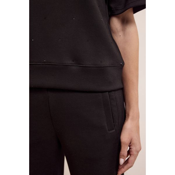 Tramontana structured broek black E01-17-101