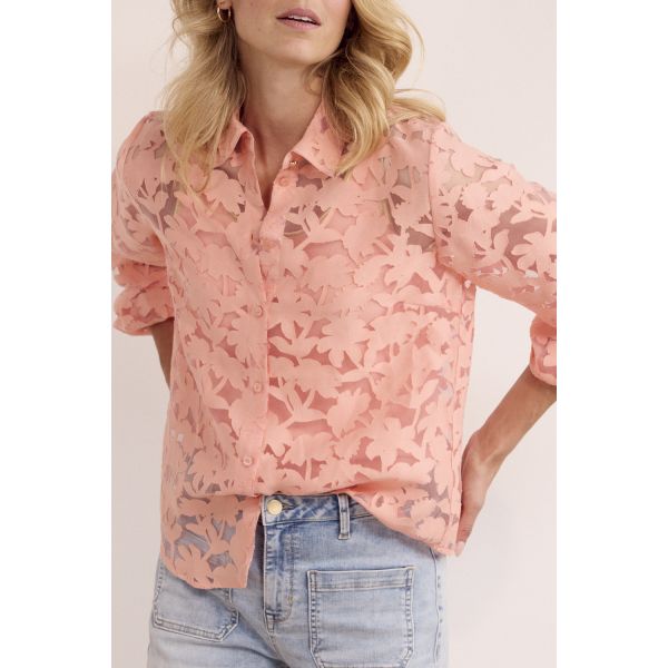 Tramontana ausbrenner blouse peach C29-19-301