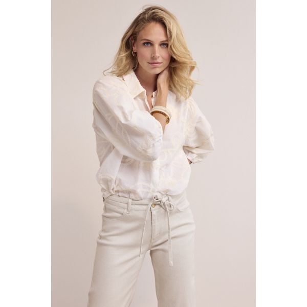 Tramontana katoenen blouse off white O17-19-301